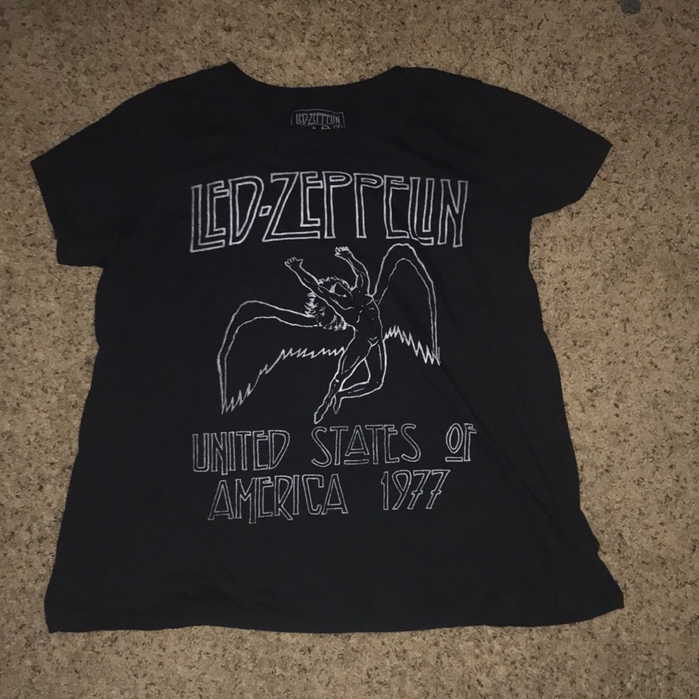 black led zepplelin t shirt